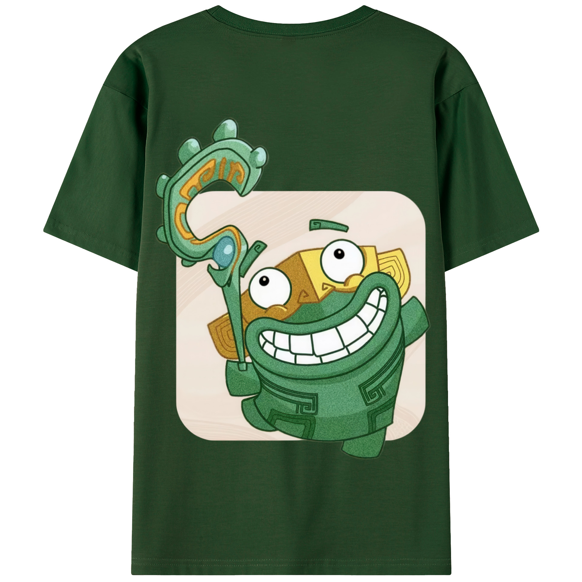（画像用） Ne Zha 2 ナタ 魔童の大暴れ 綿100％半袖Tシャツ（背面プリント）